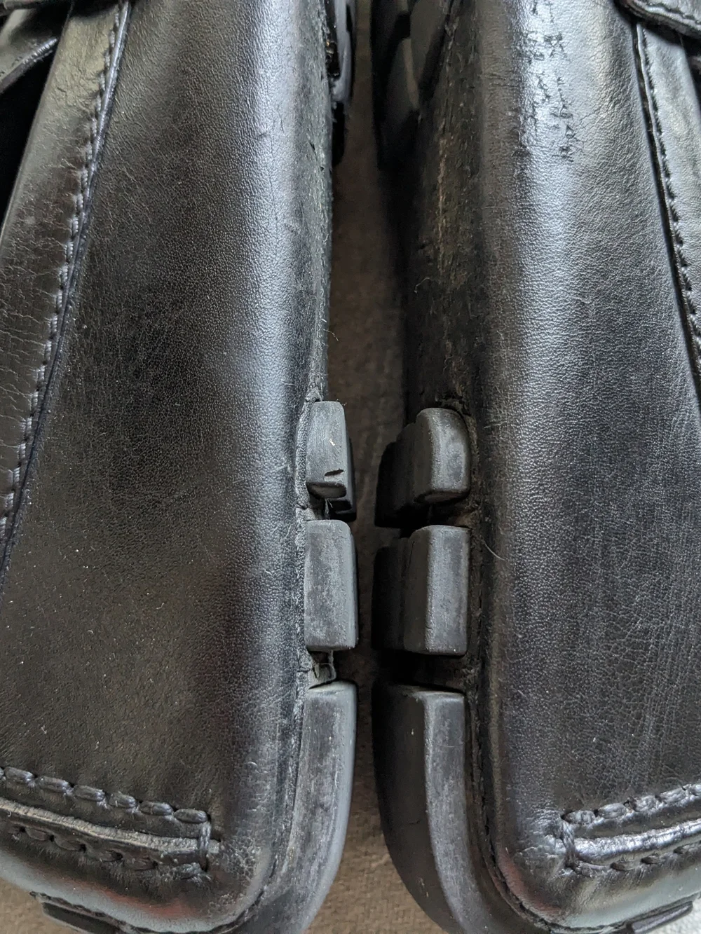 Louis Vuitton Driving Loafers Black Leather Men US 9.5